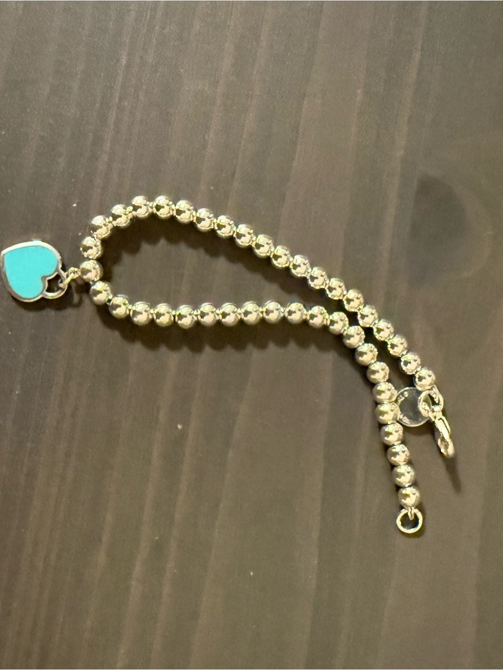 Brand New Tiffany Blue Heart Tag Bead Bracelet - Picture 6 of 6